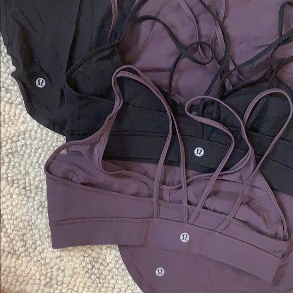 Lululemon tank & sports bras in black & purple set - Picture 3 of 3